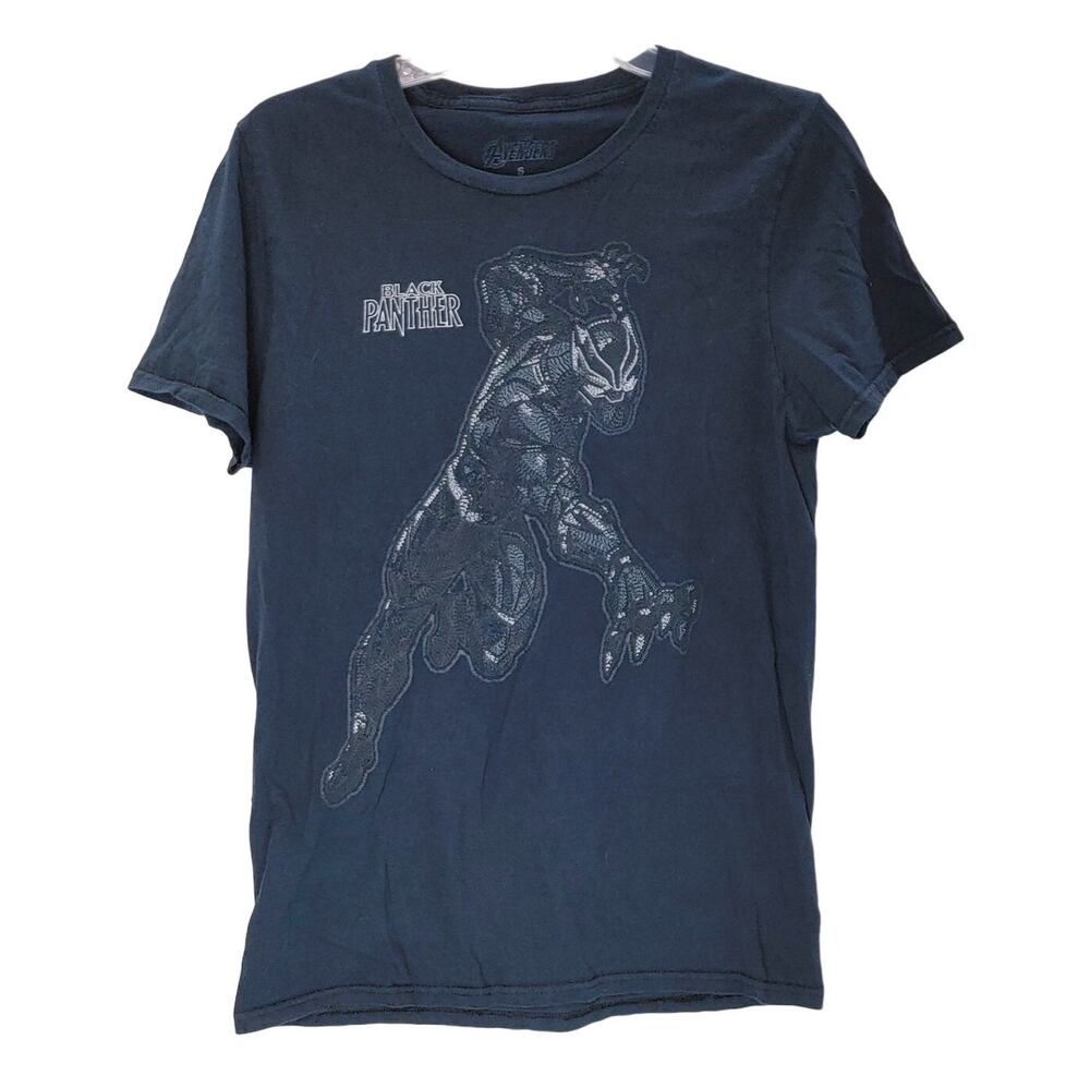 Marvel Avengers Black Panther Striking Graphic T-Shirt Short Sleeve Black Mens S